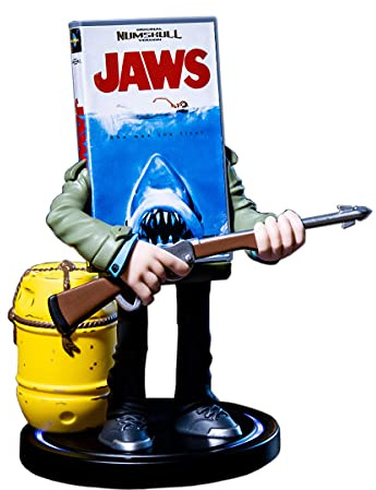 Power Idolz by Numskull Jaws VHS Wireless Charger Phone Holder - Compatible With Qi-Enabled Devices, Fast Qi - Official Jaws Merchandise