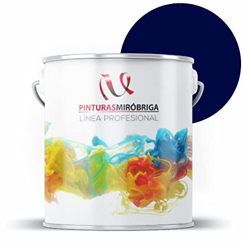 Pinturas Mirobriga Esmalte Antioxidante Color Azul Cobalto Ral 5013, Secado Rapido, Directo sobre metal, proteccion de superficies de hierro y madera. Acabado Brillante. Envase de 4Lt.