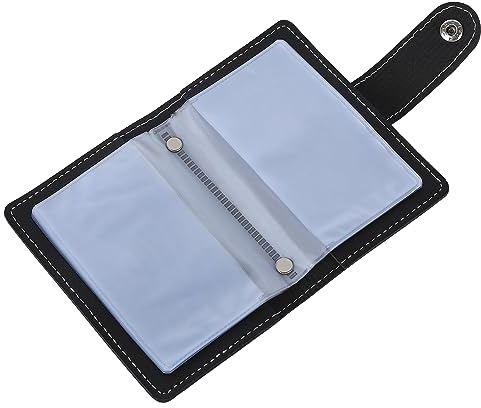 Titular de La Tarjeta de Crédito para Hombres y Mujeres, 24 Fundas para Tarjetas Trasparente Protectora Titular de La Tarjeta de Visita para Tarjeta Bancaria, Tarjeta de Identificación (Negro)