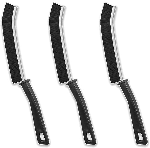 3 pezzi Spazzola per la Pulizia Delle Fessure,Spazzola Pulisci Fughe,Spazzola Sottile per Pulire,Hard-Bristled Crevice Cleaning Brush,Spazzola di Pulizia Multifunzionale per Bagno Cucina Pavimenti