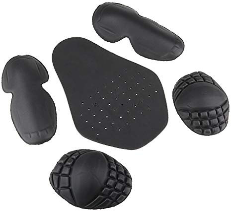 5 pezzi EVA staccabile moto Racing Body Armor Set con protezioni integrate - Nero