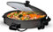GEEPAS Multicooker 6L | Electric Frying Pan with Lid & Adjustable Temperature Control | Non-Stick Aluminium with Cool Touch Handles & Detachable Power Cable | Multi-Function Skillet | 40Cm, 1500W Grey