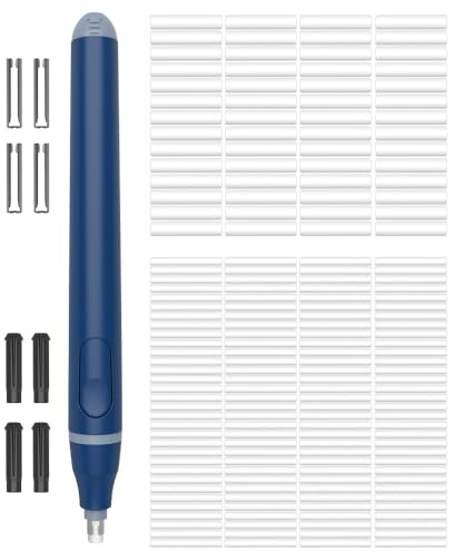Cuteefun Goma de Borrar Electrica, Borrador Eléctrico con 220 Piezas Reemplazable, 2 Tamaños, Funciona con Pilas, Goma Automatica para Dibujarr, Ideal para Artistas, Estudiantes, Ingeniero, Azul