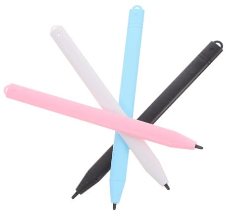 HOLIDYOYO Replacement Stylus Pen Set for Lcd Writing Board 4pcs Universal Digital Drawing Tablet Pens for Kids and Adults Compatible with Lcd Sketch Pads Black White Blue Pink