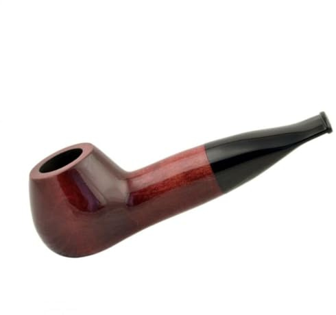 Mr. Brog visselpipa BULLDOG nr. 34 – slätt päronträ tobakspipa, rak, 9 mm filter, förkolat, handgjort i Polen – längd 130 mm, huvudhöjd 43 mm, kammare Ø 20 mm, djup 33 mm, 55 g (cherry)