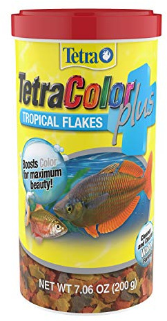 Tetra ColorPlus Fish Food Flakes, Tropical Flakes With Natural Color Enhancers, 7.06 Ounce