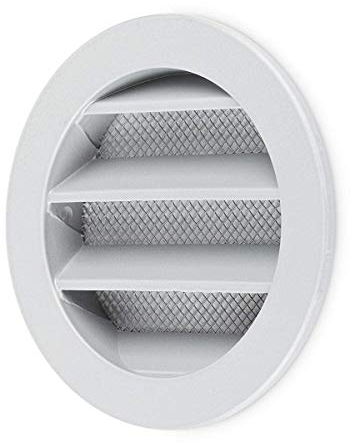 calimaero® WSGG Griglia Aerazione Tonda 80mm Griglia Ventilazione con Zanzariera Fusione di Alluminio Griglia di Ventilazione per Case Mobili, Casette da giardino, Stabile ai raggi UV, Antiruggine