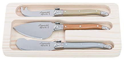 Laguiole Style de Vie Coltello da Formaggio Premium Line, 3 Pezzi, Treasure