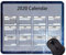 2020 Kalender Hd Guss-Spiel-Mausunterlage, Bunte Gummimausunterlage
