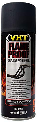 Bomboletta Spray Spruzzo Pittura Vernice Lacca Nero VHT Flame Proof Resistente Alte Temperature 700° 400ml per Motore Carter Cilindri Scarichi Marmitte