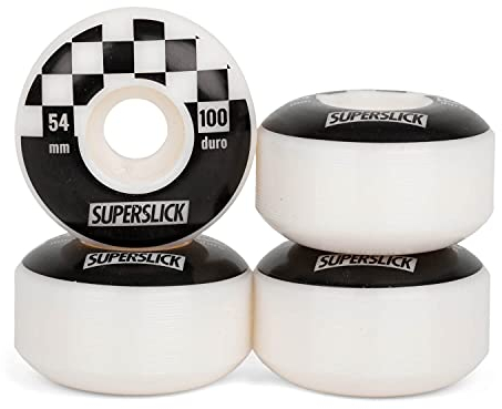 Superslick S1 Skateboard Rollen 54mm 100A Weiss - Super High Rebound Wheels