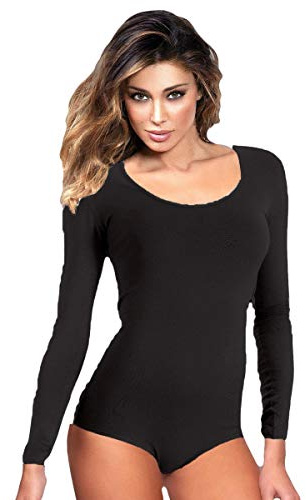 JADEA Body Donna Manica Lunga 4154 in Cotone Elasticizzato