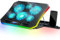 TopMate C12 Basi di Raffreddamento per PC Portatili da Gaming RGB Luci, Ventole Raffreddamento PC Portatile 8 Altezze Regolabili con 6 LED Blu Ghiaccio Ventola Supporto Telefono,per 15,6-17,3 Laptops