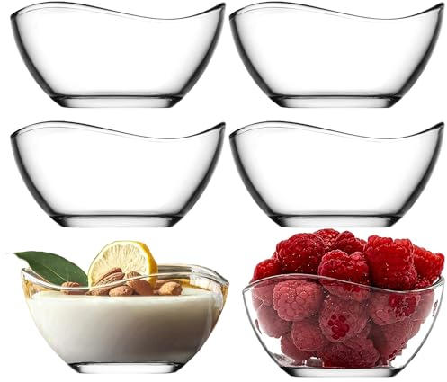 Dessertschalen Glas 6er-Set – 215 ml Bleifrei & Spülmaschinenfest Ideal für Pudding, Eis, Creme & Desserts