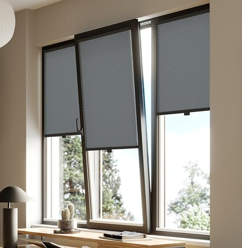 Premium British Made to Measure Blackout No Drill Blinds for Windows & Doors – Honeycomb Celluar Stick Fit Blinds | Easy Fit Adhesive – Thermal, Cordless, UK Made & Child Safe
