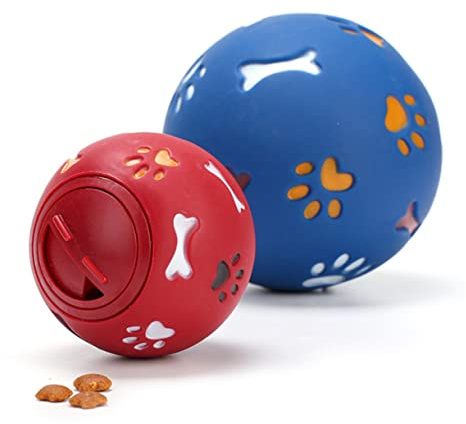 Toyvian Juguete De Comida para Perros Fugas, Pelota De Entrenamiento Interactiva, Material Seguro Sin Tóxicos, Tamaño Grande Rojo, para Desarrollo Intelectual, Mascotas