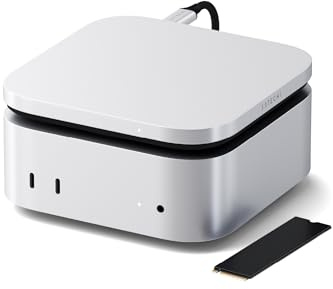 SATECHI USB4 NVMe SSD Enclosure for Mac Mini M4, M.2 NVMe Enclosure with up to 40Gbps, up to 8TB, for Sizes 2280/2260/2242/2230mm – Compatible with Thunderbolt 5/ 4, USB4 (SSD Not Included)