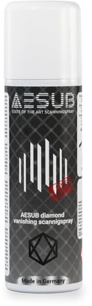 AESUB Diamond 3D Scanning Spray – 200 ml spray autovolatilizzante per gioielli, privo di pigmenti e biossido di titanio, pellicola bianca ultra sottile, non necessita di pulizia, Made in Germany