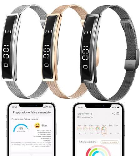 smartia – Pulsera Inteligente Ultrafina, Smart Band con Bluetooth Modelo 2026, Pulsera Tracker de Actividad y sueño, Seguimiento Integral de tu Salud, Band con Pantalla táctil y + 20 Deportes (Black)