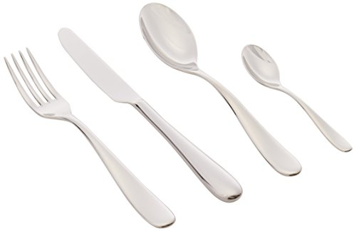 Alessi 5180s24m Nuovo Milano 24-teiliges Monobloc-Besteckset aus Edelstahl 18/10 poliert