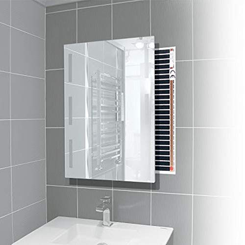Film chauffant en carbone 50 x 100 cm contre les miroirs embués lors de la douche dans la salle de bain