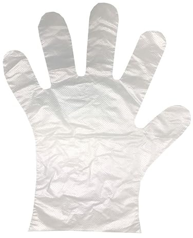 BSSTORE Guanti Monouso In Polietilene 100 Pezzi Uso Alimentare, Fai Da Te, Distributori Carburante