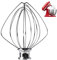 Edelstahl-Schneebesen für KitchenAid 4,5 und 5 Quart Mittelgroße Küchenmaschinen mit kippbarem Motorkopf, K45WW 6-Draht Peitsche Aufsatz, Ballon Rührbesen, Zubehör für Kitchen Aid Standmixer