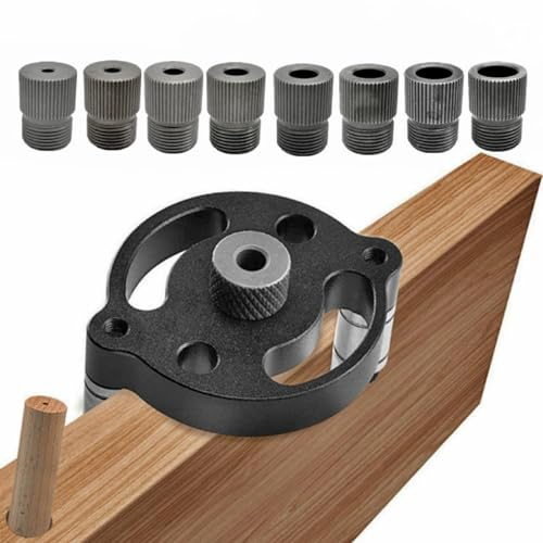 Posicionador de perforación para agujeros rectos Guía para taladro Taco para madera Posicionador de perforación Posicionador con medidas 3/4/5/6/7/8/9/10 mm para madera maciza, madera dura