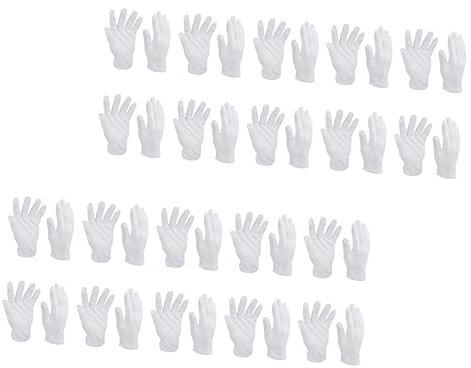 WOONEKY Robuste Arbeitshandschuhe Aus Baumwolle Paar Packung Herren-industriehandschuhe Leicht Atmungsaktiv Weiß