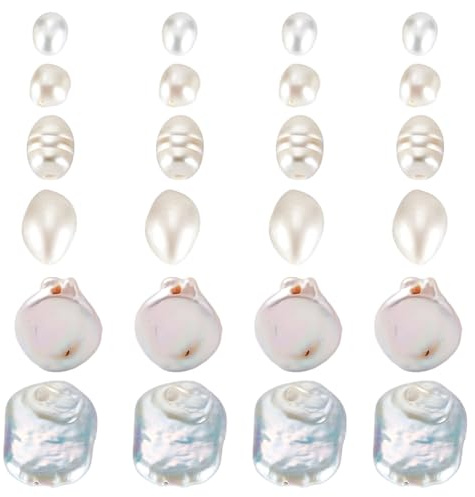 PH PandaHall 24pz Perle Barocche Naturali Perline Irregolari, 6 Stili Perle d'Acqua Dolce Perline Sciolte per Collana Bracciale Orecchini Creazione di Gioielli