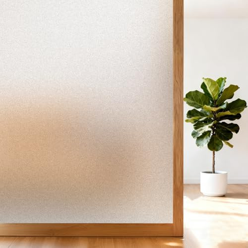 shinfly Opaca Pellicola per Vetri Finestre Privacy, Pellicola Adesiva per Vetri Elettrostatica 30x200cm, Protettiva anti-UV, Window Film Adatto per Ufficio Bagno Camera da Letto Soggiorno Cucina