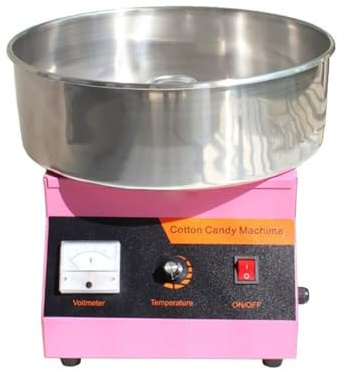 Máquina comercial de algodón de azúcar de 1000 W, profesional, eléctrica, 50-300 °C, 110 ~ 240 V, 50 ~ 60 Hz, para casa, cumpleaños, fiesta familiar (rosa)