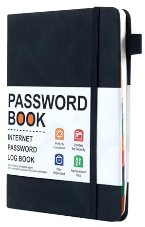 Lösenordsbok, Lösenordsbok Fickstorlek Lösenordslogg Adressbok