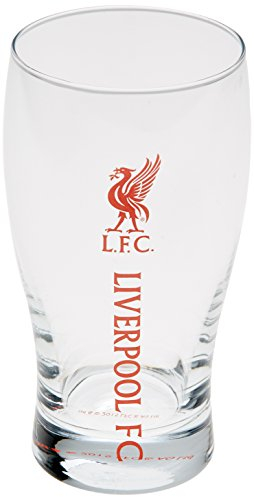 Liverpool FC - Verre à bière Officiel (Taille Unique) (Transparent/Rouge)