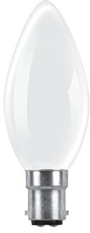 Merriway BH04622 (5 Pcs) Rough Service Candle Bulb, Pearl, B15d Small Bayonet Cap, 60 W - Pack of 5 Pieces, White