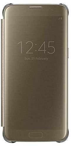Samsung Clear View Cover Hülle für Galaxy S7 edge, gold