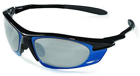 JSP meteor Safety Spectacle Flash Blue Frame Silver Mirror Lens (1mETB21SM)