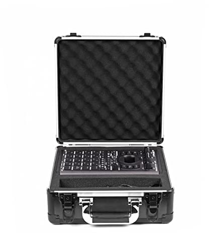 Analog Cases Unison Case für Roland SP-404 oder vergleichbare Sampler (Transportkoffer, Eckschutz aus Aluminium, gepolsterter Deckel mit Tragegriff), Schwarz