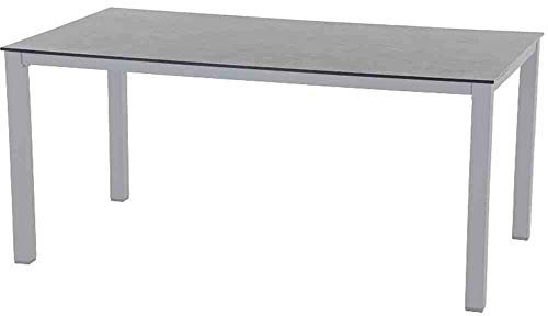 Siena Garden Dining Tisch Sola 160x90cm silber