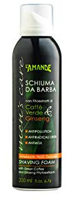 Schiuma da Barba Tonificante con Caffè Verde e Ginseng, Schiuma da Barba Uomo Emolliente, Emulsione Spray Delicata contro le Irritazioni, Favorisce la Scorrevolezza del Rasoio - Men's Care, 200 ml