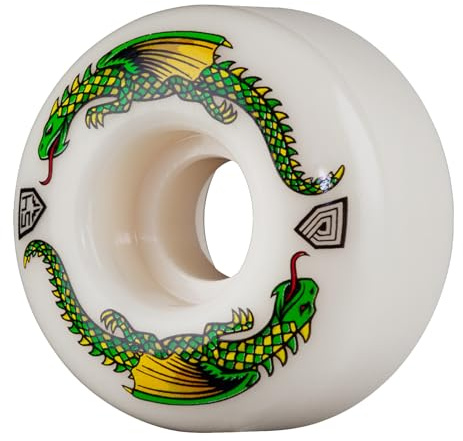 Powell Peralta Dragon Formula 93A Roues de Skateboard, Blanc, 54 mm x 34 mm