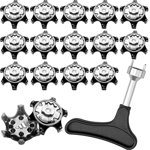 Lot Chaussures de Golf Bootoow - 16 PCS Crampons de Rechange pour Chaussures de Golf et 1 PCS Tenue à la Main
