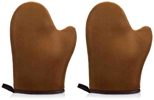 2 Pezzi Applicatore Guanto Autoabbronzante, Applicatore Abbronzatura, Doppia Faccia Guanto Autoabbronzante, Guanto Applicatore Autoabbronzante, per la Cura Della Pelle Autoabbronzante
