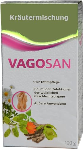 Vagosan, 100g, Kräutermischung für Intimpflege Damen, Sitzbad, Wochenbett, Eichenrinde, Kamille, Arnika, frau, behandlung, waschlotion, vagisan, Feuchtcreme, schutzsalbe