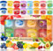 VEROA 16 Pc Lip Balm Set - 8 Fruity Flavors Natural Organic Deep Moisturizing Best Vegan Lip Repair Multipack