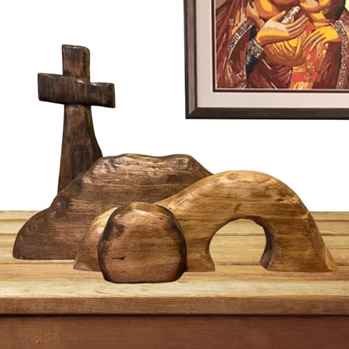 Decorazione di Pasqua vuota per tomba - Decorazione della tomba vuota Pasqua, tomba vuota per la festa di Pasqua, decorazione di Pasqua, scena di natività pasquale di Pasqua vuota, Pasqua, tomba di