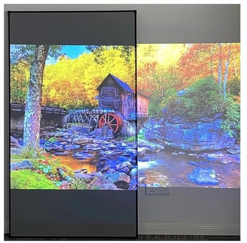 TIEOAXFT Grey Crystal ALR Projector Screen Ambient Light Rejecting Fixed Frame 1CM Ultra Narrow Border CLR 4K 8K Projection for Home Theater Cinema Indoor Outdoor Backyard Pa(40 inch)