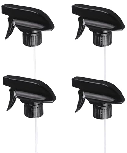 4Pcs Spray Bottle Replacement Trigger Sprayer Head Adjustable Spray Nozzle Head Replacement for Glass or Plastic Bottles