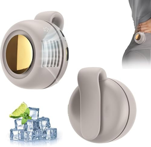 HOIDOKLY Mini ventilador, 2025 nuevo ventilador portátil con clip pequeño, recargable por USB, silencioso, sin asas, ventilador de bolsillo para la cintura y cuello, ideal para exteriores, viajes