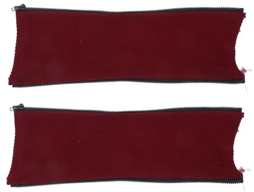 VILLFUL 2 Paia Copribracciolo Elastico per Sedia da Ufficio in Poliestere con Cerniera, Rimovibile e Lavabile, Protezione Braccioli per Casa e Workspace